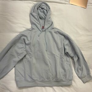 TNA ARITIZA blue fleece oversized hoodie.